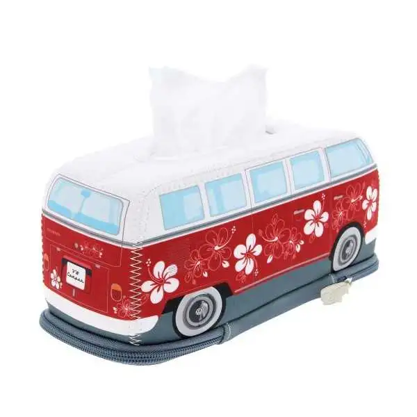 SUPPORT BOITE A MOUCHOIRS VW T1 BUS NEOPREN - ROUGE/HIBISCUS