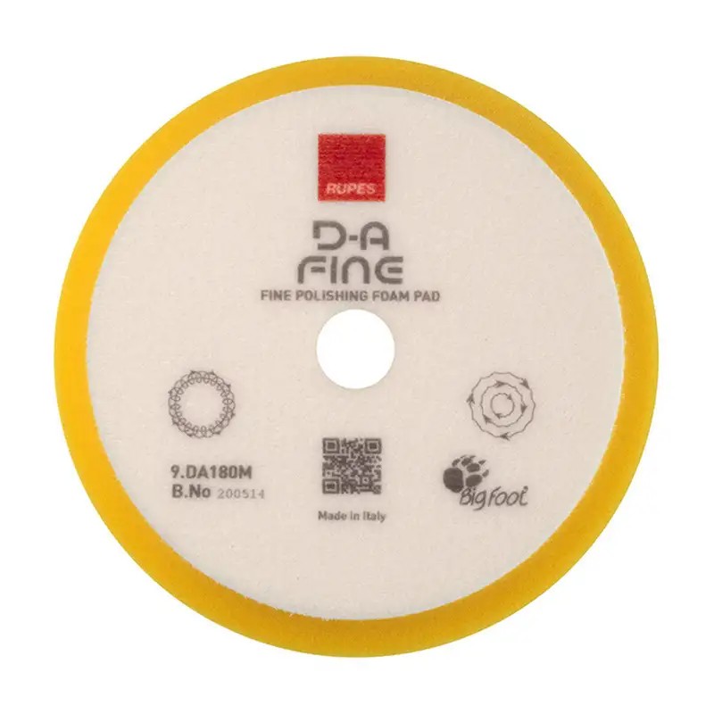 Tampon en mousse de polissage - Jaune - 180mm - RUPES