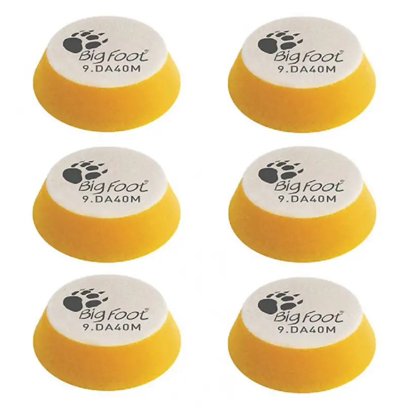 Tampon en mousse de polissage - Jaune - 40mm - 6pcs - RUPES