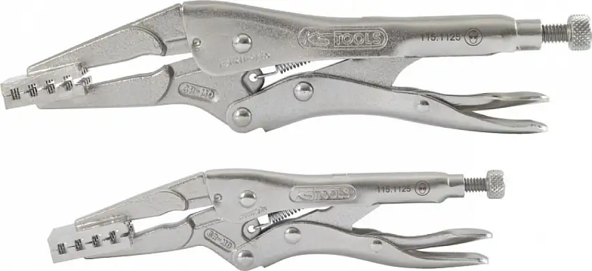 JEU DE PINCES à COLLIERS DE SERRAGE KS-TOOLS 2 PIèCES AVEC MâCHOIRES FORGéES