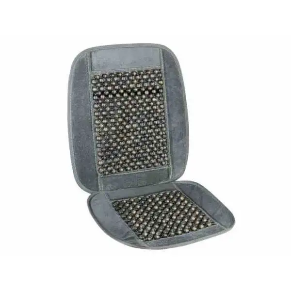 Tapis de perles garni de velours, gris