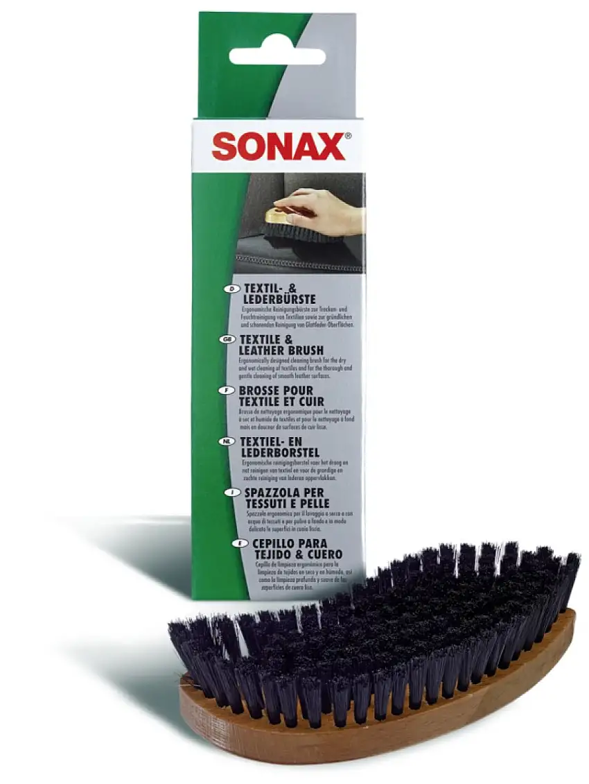 BROSSE TEXTILE ET CUIR SONAX 145X40MM POUR UN NETTOYAGE EFFICACE