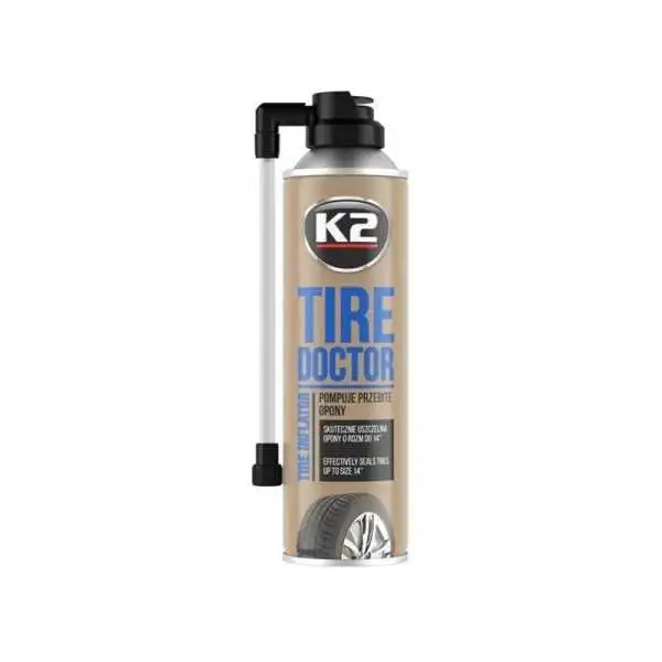 TIRE DOKTOR pour gonflage du pneu crevé, 400 ml