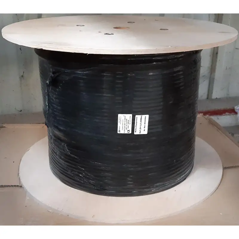 Touret de câble FLRYY noir 500 m – 6x1 mm² + 1x1,5 mm², 60 V