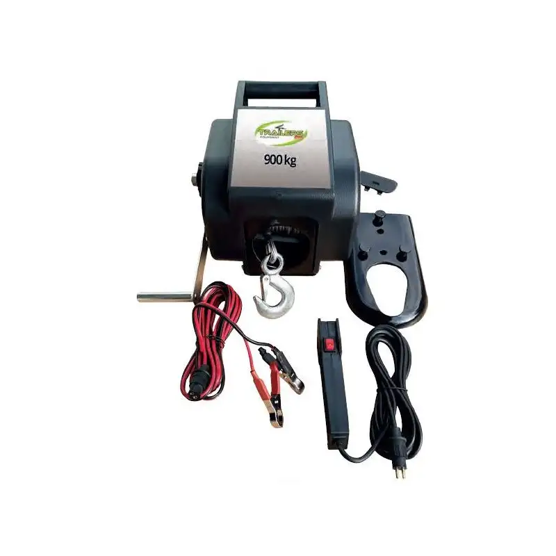 Treuil Électrique 12V 900KG - Câble 9M et Accessoires Inclus