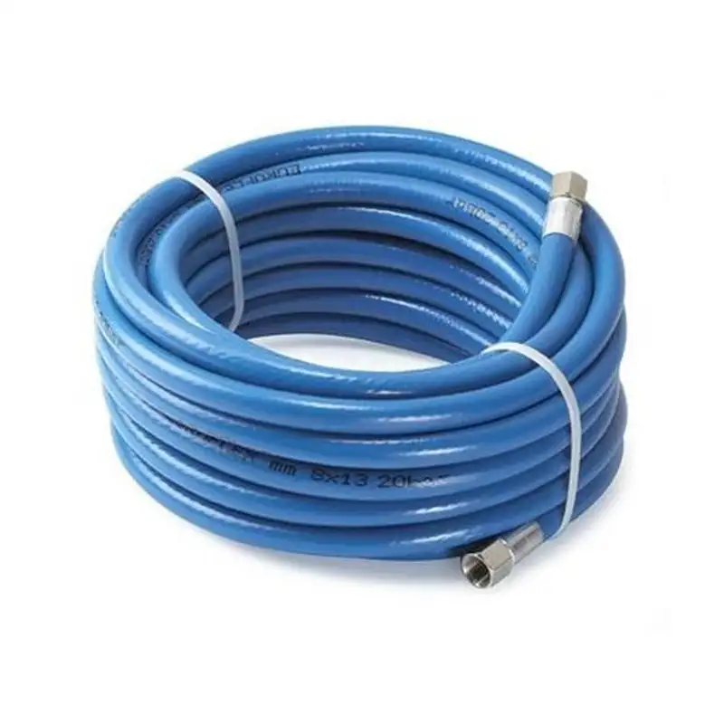 Tuyau air comprimé bleu en PVC 10 x 15 mm - 3/8 Femelle-femelle - 20m - ANI
