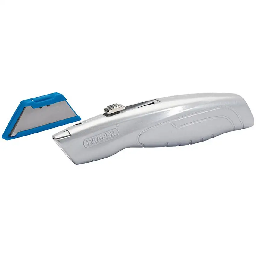 CUTTER RéTRACTABLE DRAPER AVEC 5 LAMES DE RECHANGE