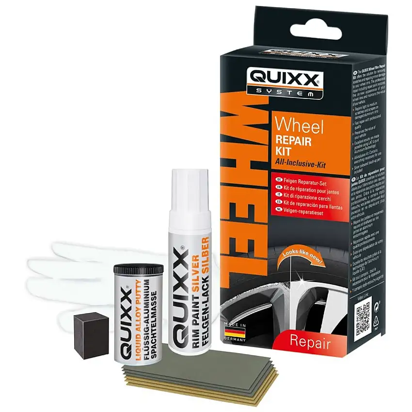 KIT DE RéPARATION DE JANTES QUIXX POUR JANTES ARGENTéES
