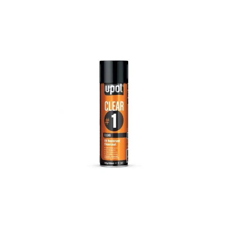 Vernis transparent 1K en bombe de 450ml - UPOL