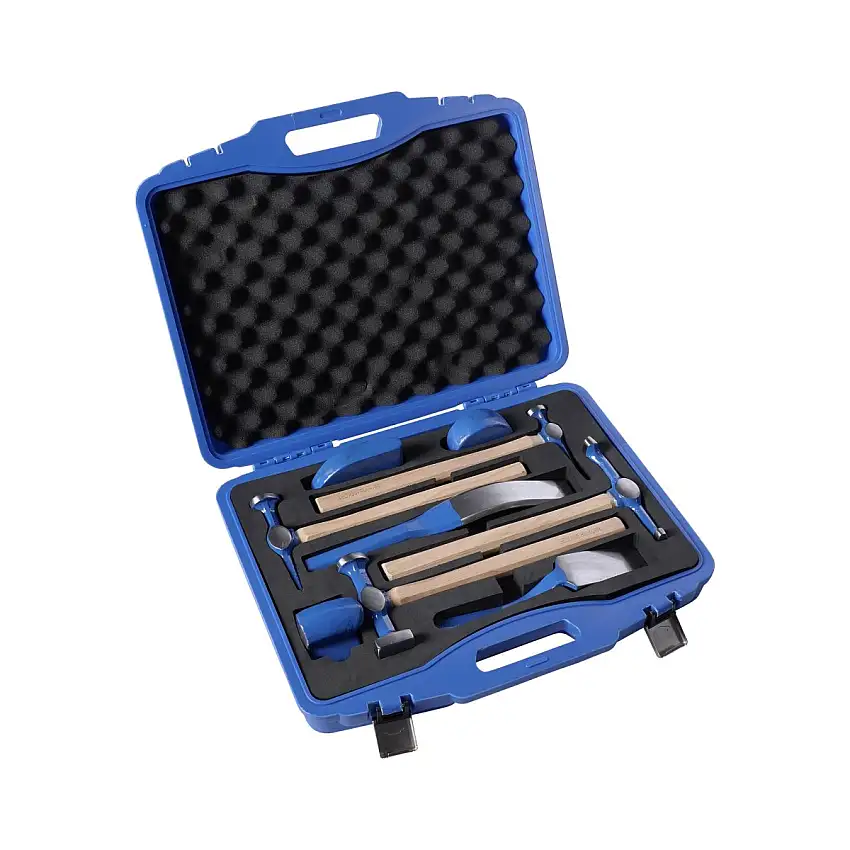 XPTOOLS KIT DE DéBOSSELAGE AVEC MANCHES EN BOIS 9 PIèCES
