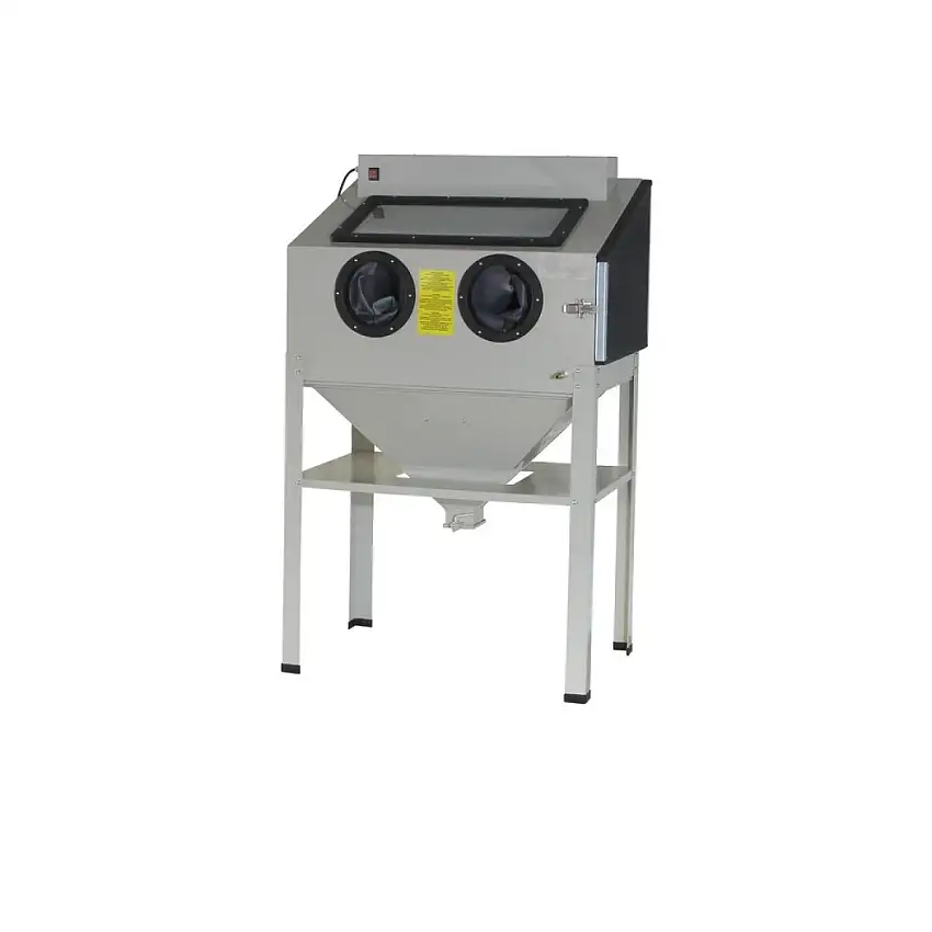 CABINE DE SABLAGE ZIONAIR 220 LITRES AVEC PORTE LATéRALE POUR UN NETTOYAGE EFFICACE