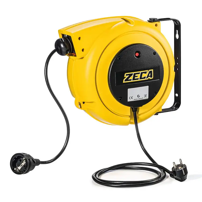 ENROULEUR DE CâBLE éLECTRIQUE ZECA 3G1,5 14+1 MèTRES AVEC FICHE ET PRISE