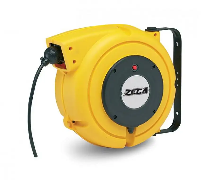 ZECA ENROULEUR DE CâBLE éLECTRIQUE 3G1,5 14+1 MèTRES AVEC FONCTION D'ENROULEMENT AUTOMATIQUE
