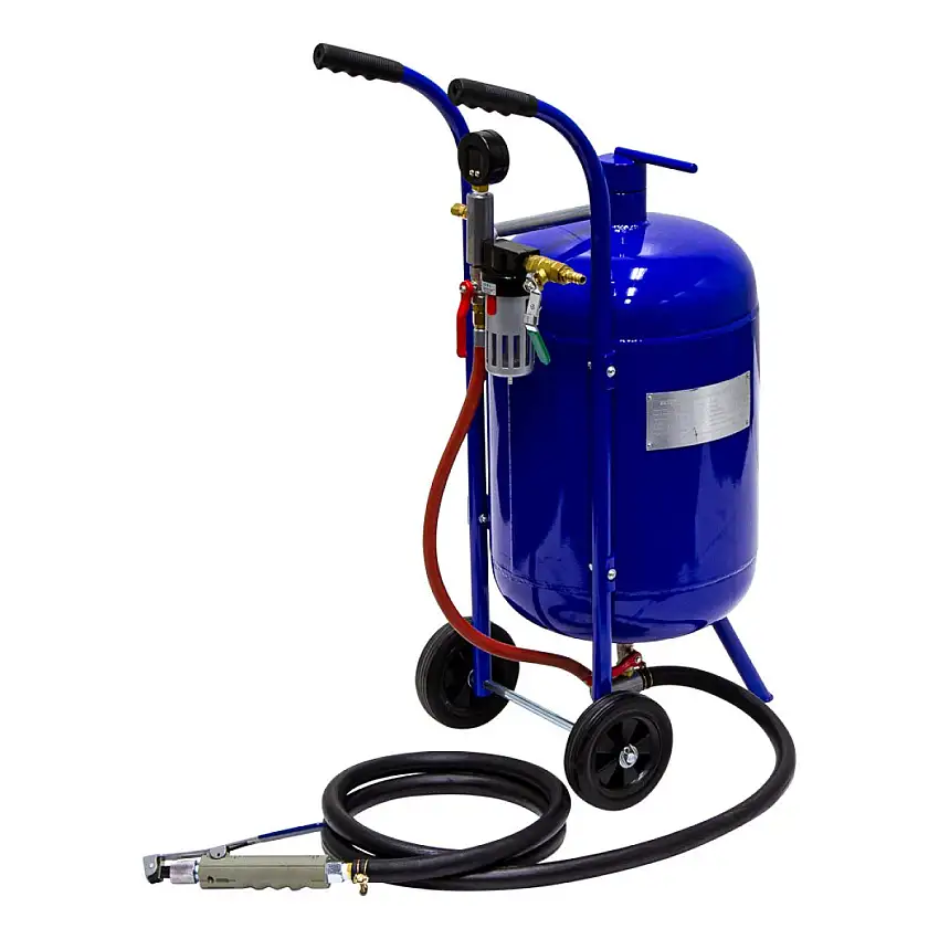 ZIONAIR CUVE DE SABLAGE 40 LITRES POUR UN ENLèVEMENT EFFICACE DE LA ROUILLE ET DE LA PEINTURE