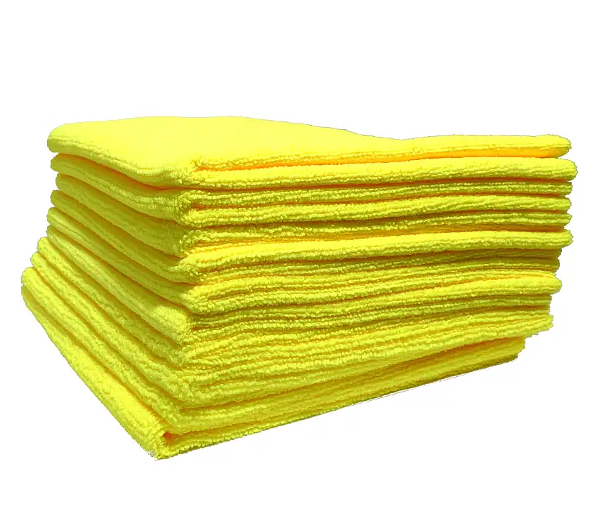 ZVIZZER PACK DE SERVIETTES MICROFIBRES, JAUNE, 40X40CM, 10PCS